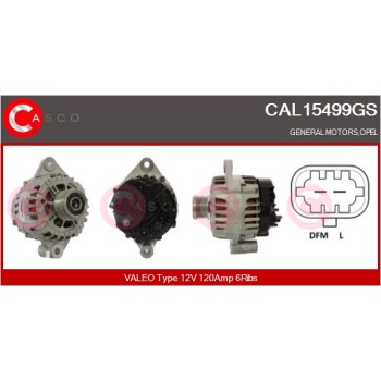 Alternador - CASCO CAL15499GS