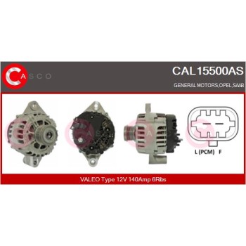 Alternador - CASCO CAL15500AS