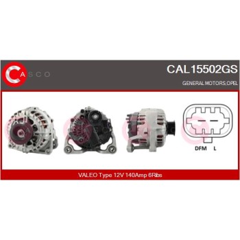 Alternador - CASCO CAL15502GS