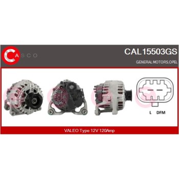 Alternador - CASCO CAL15503GS