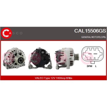 Alternador - CASCO CAL15506GS