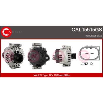 Alternador - CASCO CAL15515GS