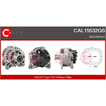 Alternador - CASCO CAL15532GS
