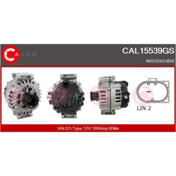 Alternador - CASCO CAL15539GS