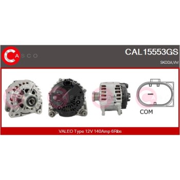 Alternador - CASCO CAL15553GS