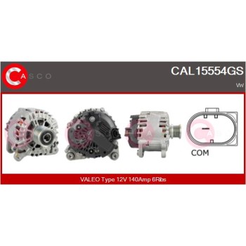 Alternador - CASCO CAL15554GS