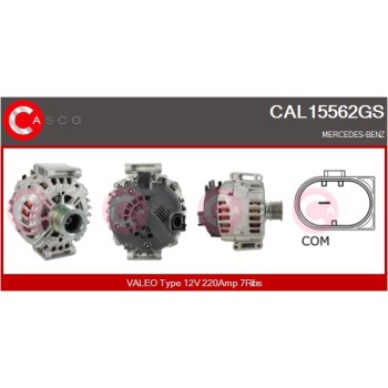 Alternador - CASCO CAL15562GS