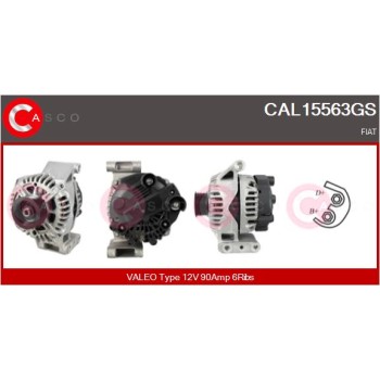Alternador - CASCO CAL15563GS