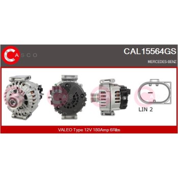 Alternador - CASCO CAL15564GS