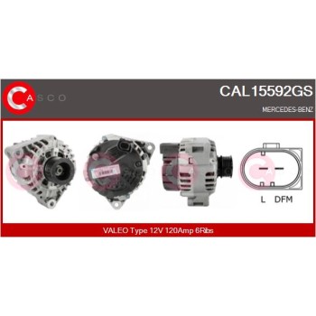 Alternador - CASCO CAL15592GS