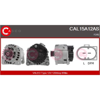 Alternador - CASCO CAL15A12AS