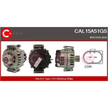 Alternador - CASCO CAL15A51GS