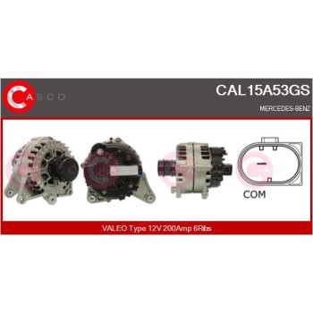 Alternador - CASCO CAL15A53GS