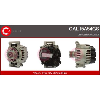 Alternador - CASCO CAL15A54GS