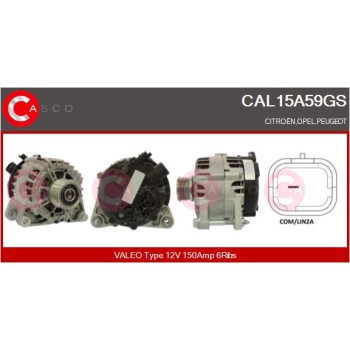 Alternador - CASCO CAL15A59GS