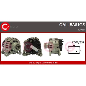 Alternador - CASCO CAL15A61GS