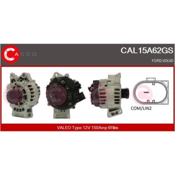 Alternador - CASCO CAL15A62GS