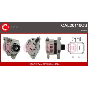 Alternador - CASCO CAL20116OS