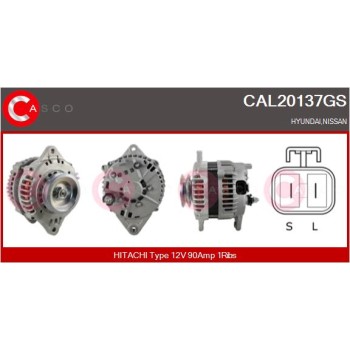 Alternador - CASCO CAL20137GS