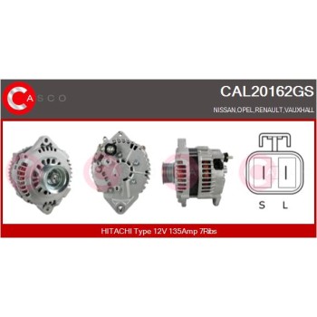 Alternador - CASCO CAL20162GS