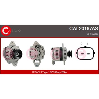 Alternador - CASCO CAL20167AS