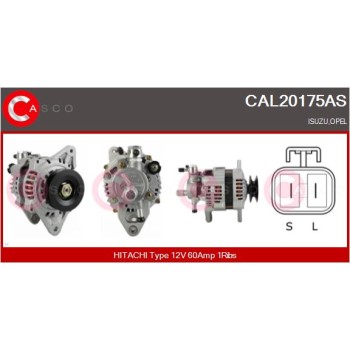 Alternador - CASCO CAL20175AS