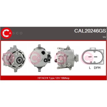 Alternador - CASCO CAL20246GS