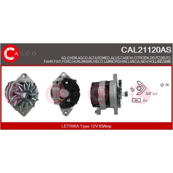 Alternador - CASCO CAL21120AS