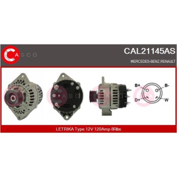 Alternador - CASCO CAL21145AS