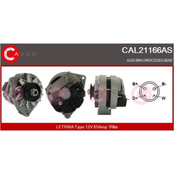 Alternador - CASCO CAL21166AS