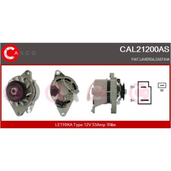 Alternador - CASCO CAL21200AS