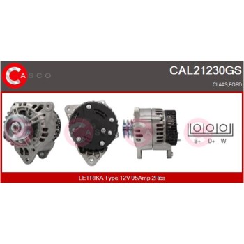 Alternador - CASCO CAL21230GS