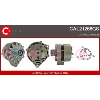 Alternador - CASCO CAL21268GS