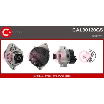 Alternador - CASCO CAL30120GS