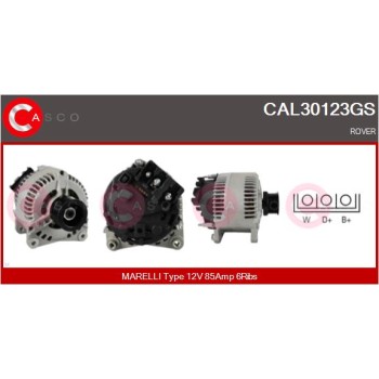 Alternador - CASCO CAL30123GS