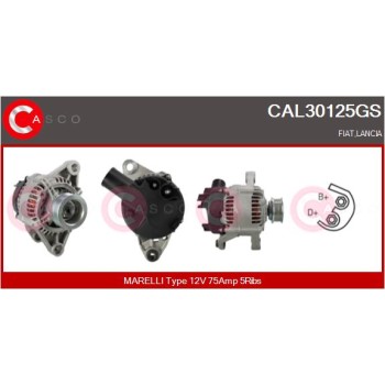 Alternador - CASCO CAL30125GS