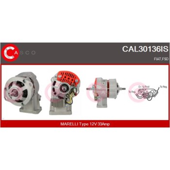 Alternador - CASCO CAL30136IS