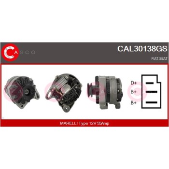 Alternador - CASCO CAL30138GS