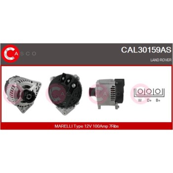 Alternador - CASCO CAL30159AS