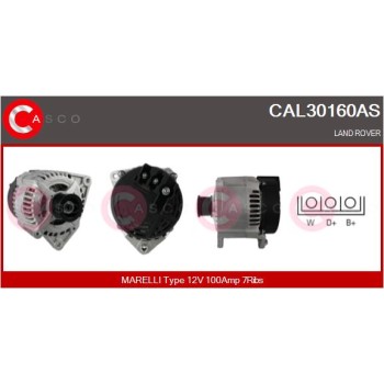 Alternador - CASCO CAL30160AS