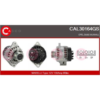 Alternador - CASCO CAL30164GS