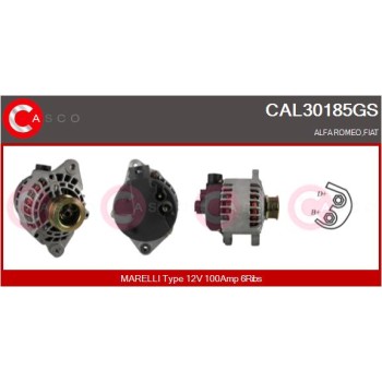 Alternador - CASCO CAL30185GS