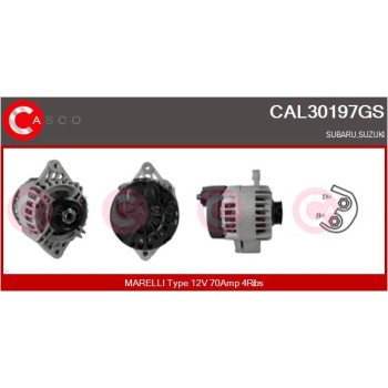 Alternador - CASCO CAL30197GS