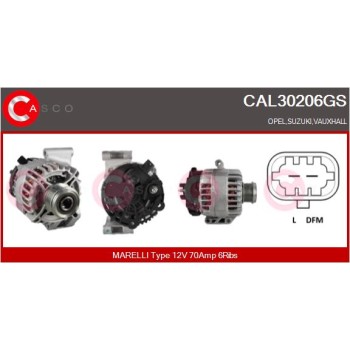 Alternador - CASCO CAL30206GS