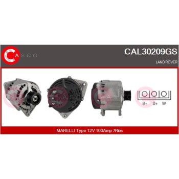 Alternador - CASCO CAL30209GS