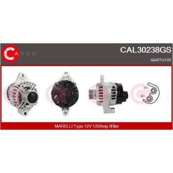 Alternador - CASCO CAL30238GS