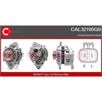 Alternador - CASCO CAL32105GS