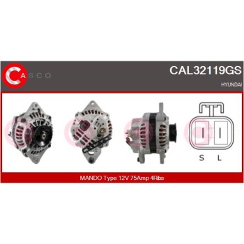 Alternador - CASCO CAL32119GS