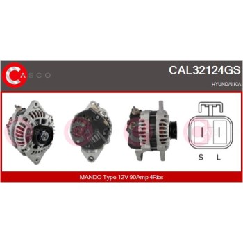 Alternador - CASCO CAL32124GS