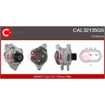 Alternador - CASCO CAL32135GS